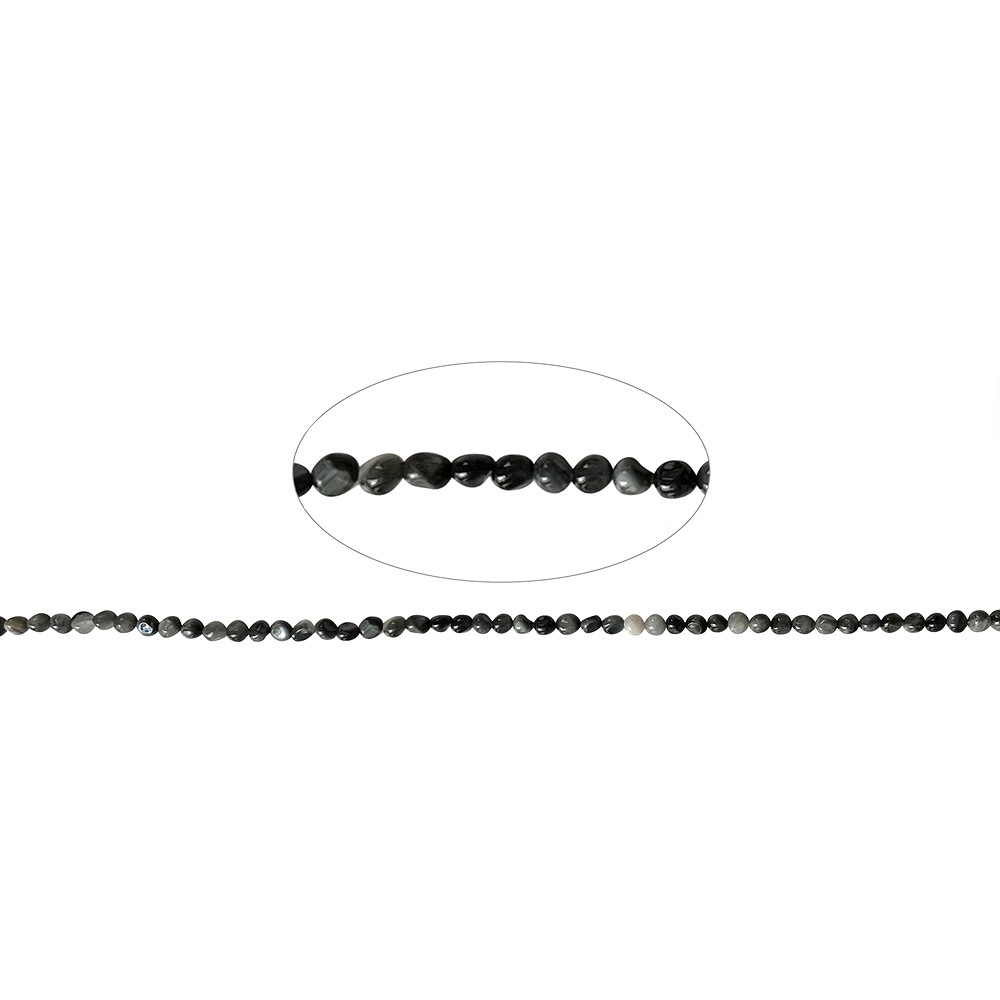 Rang de colliers Nuggets, Quartz oeil-de-chat, 05- 07mm | Marco Schreier