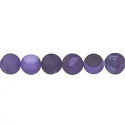 143190101017 Rang de collier boules, Agate (serpentine) violette (teintée), mat, 12mm | Marco Schreier