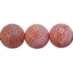 143190101410 Rang de colliers boules, Agate (serpentine) rouge (teint&#xE9;e), mat, 20mm | Marco Schreier