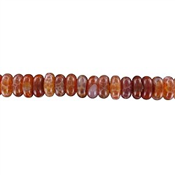 143190306720 Button strand, Agate (Snakeskin Agate), red (dyed), 06 x 12mm | Marco Schreier