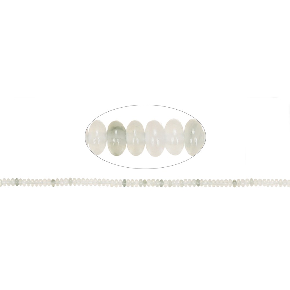 Strand of button chlorite quartz 02 x 04mm (39cm) | Marco Schreier