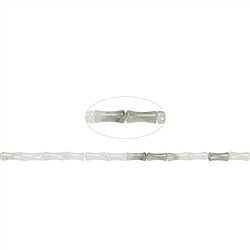 143221105820 Rang de colliers bambou, quartz chlorite, 12 x 05mm (39cm) | Marco Schreier