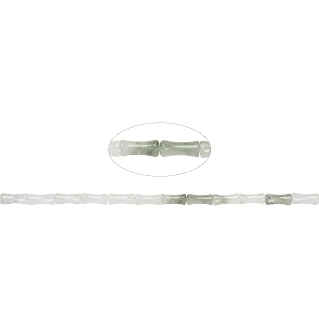Strand of bamboo, chlorite quartz, 12 x 05mm (39cm) | Marco Schreier