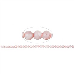 143250100321 Rang de collier boules, nacre (teintée), 04mm | Marco Schreier