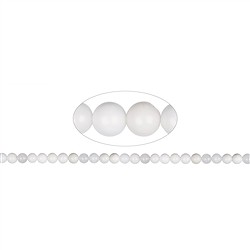143300100720 Cuentas de piedras preciosas, Ágata (blanca), 08mm | Marco Schreier