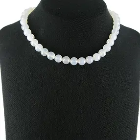 Strang Kugeln, Achat (weiß), 10mm | Großhändler Edelsteine, Heilsteine & Schmuck