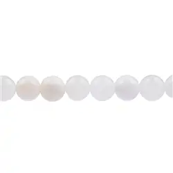 143300100920 Cuentas preciosas, Ágata (blanca), 10mm | Marco Schreier