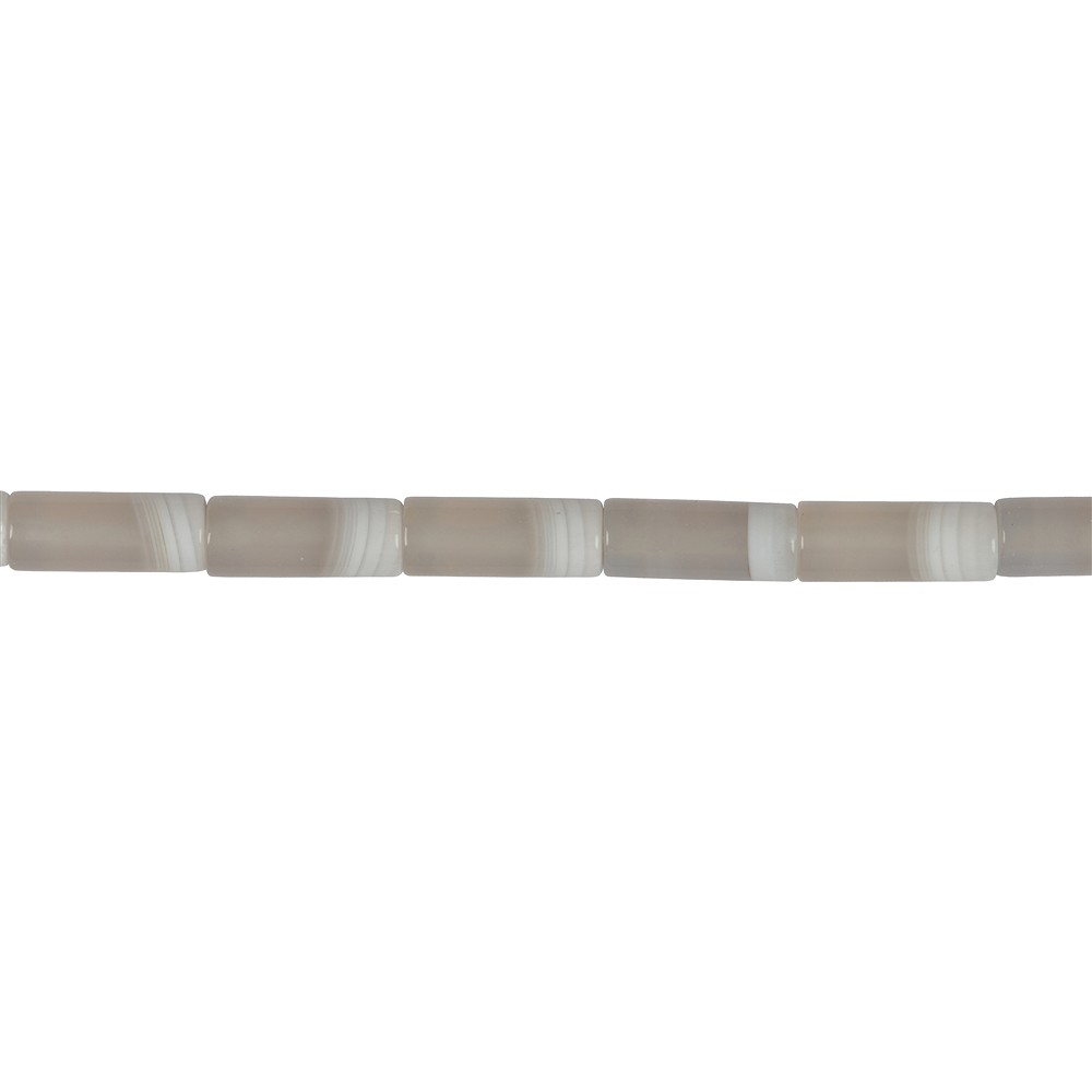 Rang de collier, Agate (blanc crème), 20 x 8mm (48cm) | Marco Schreier