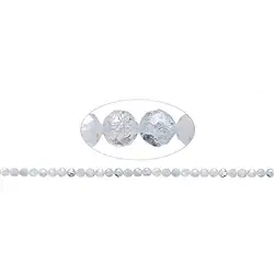 143400101720 Strang Kugeln, Topas (weiß-blau), facettiert, 06mm (39cm) | Marco Schreier