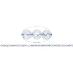 143400101721 String Beads, Topaz (white-blue), faceted, 06mm (39cm) | Marco Schreier