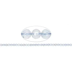 String Beads, Topaz (white blue) A, faceted, 06mm (39cm) | Marco Schreier