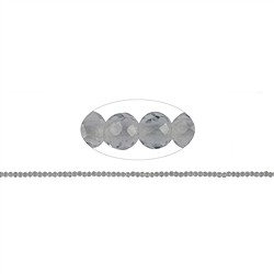 143400103622 Rang de colliers boules, Topaze (blanche), &#xE0; facettes, 03mm | Marco Schreier