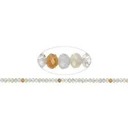 143400304523 Button strand, topaz (multicolored), 03 x 05mm, faceted (39cm) | Marco Schreier