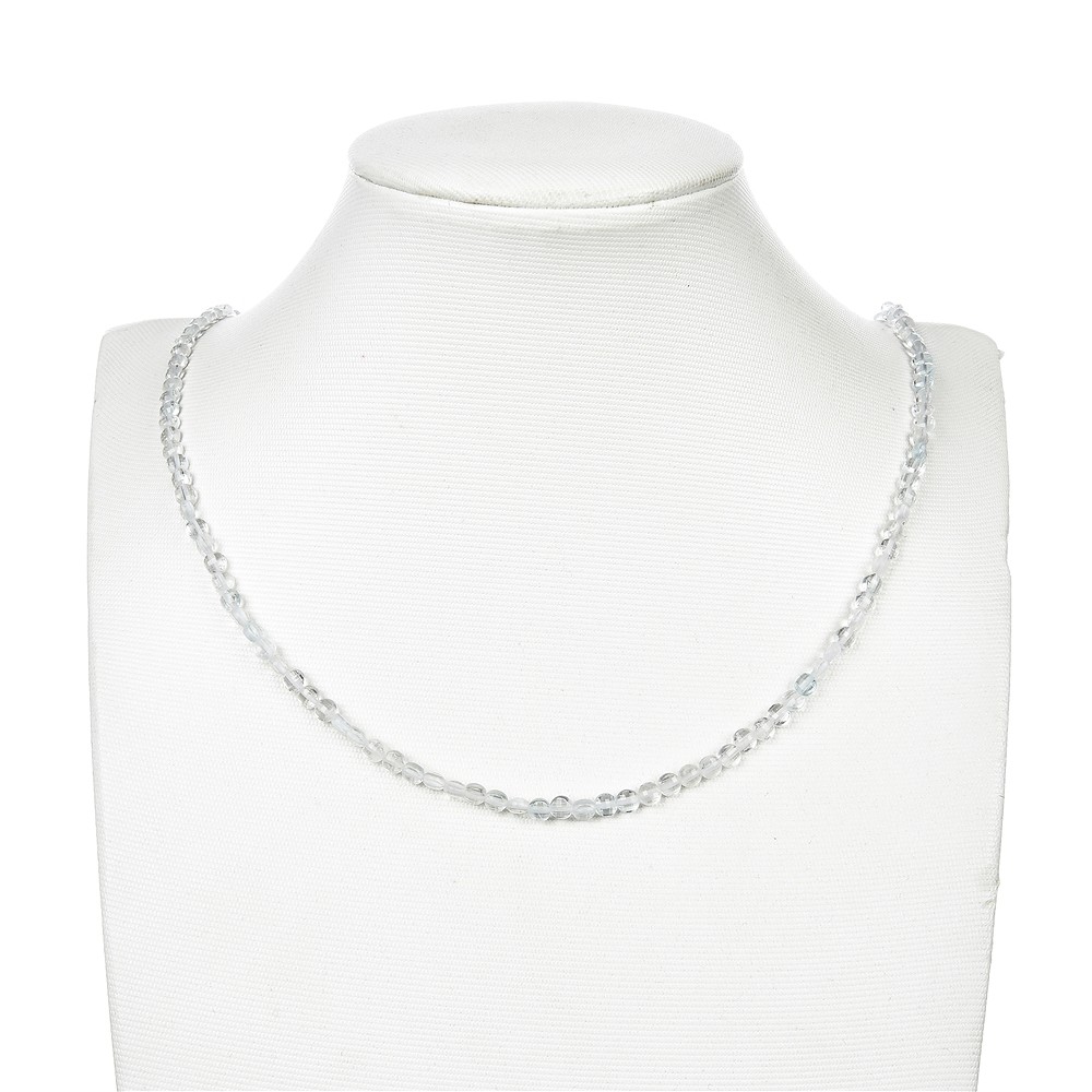 Rang de collier disque/pièce, Topaze (blanc), facetté, 04mm (39cm) | Marco Schreier