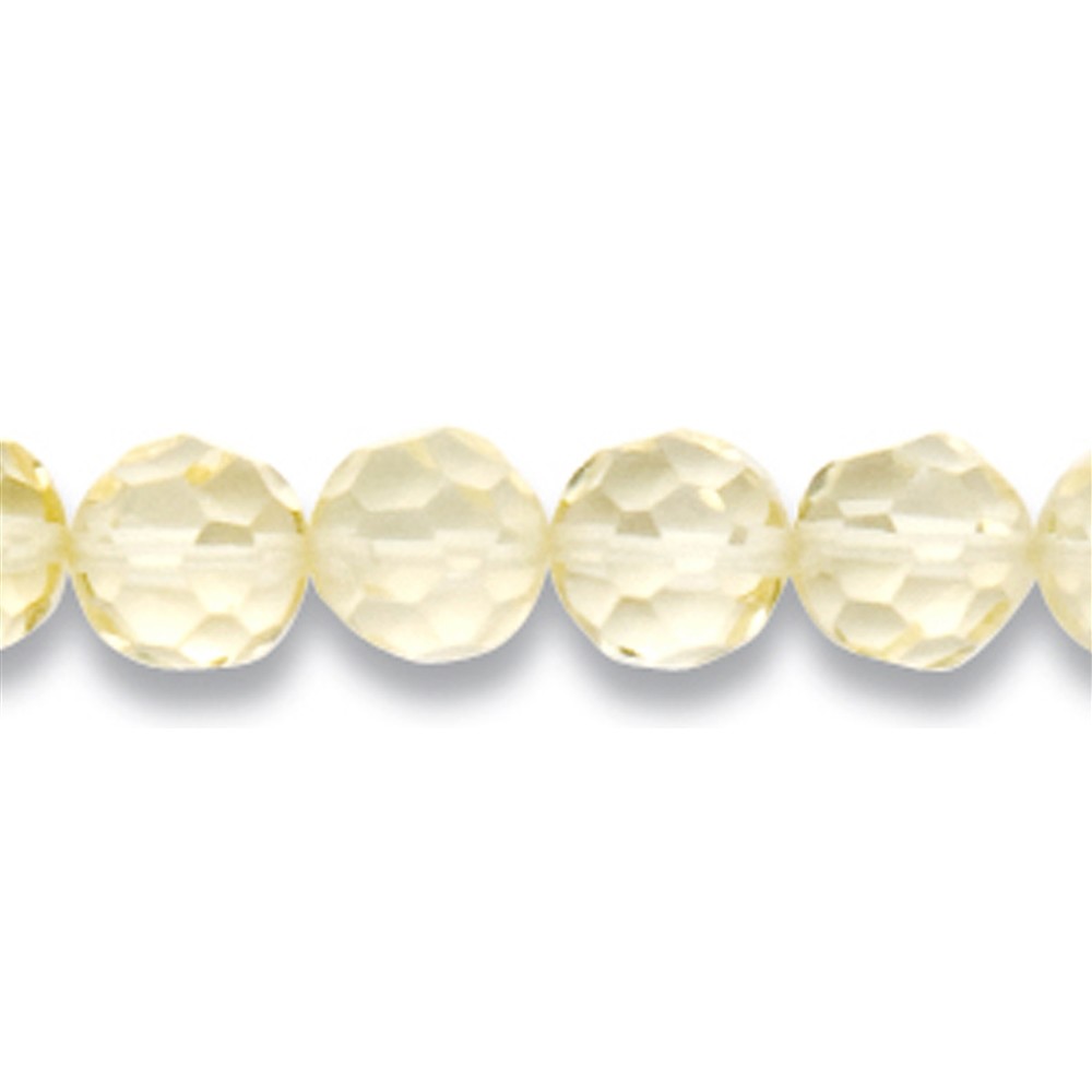 Filo di perline, quarzo calcareo (bruciato), sfaccettato, 04 mm | Marco Schreier