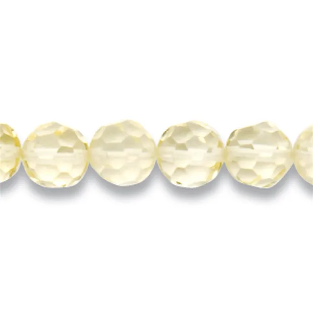 Rang de collier boules, Quartz citron jaune (chauffée), à facettes, 06mm | Marco Schreier