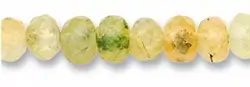 143410300620 Button strand, Lemon Quartz (heated), faceted, 06mm | Marco Schreier