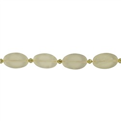 143410302410 Lenteja, angular, Cuarzo limón (calentado), mate, 20 x 12mm (39cm) | Marco Schreier