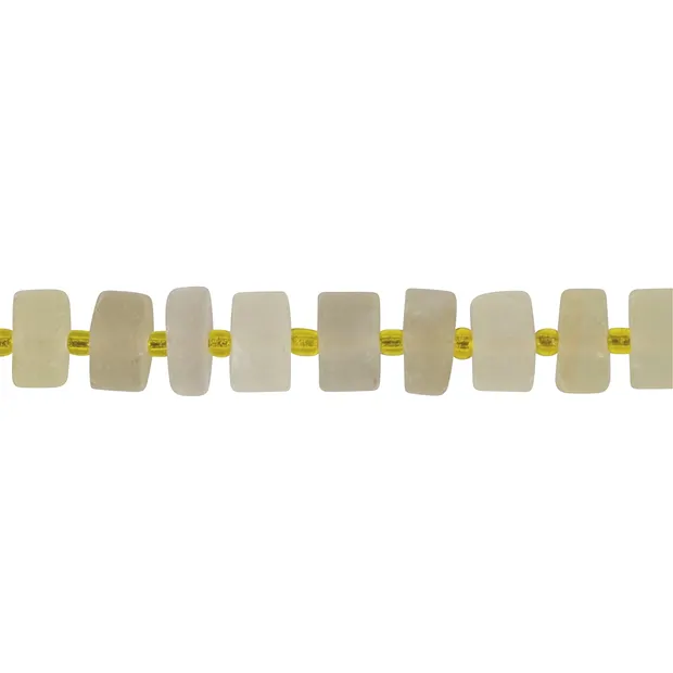 Rang de collier Wheel Shape, Quartz citron jaune (chauffée), mat, 04-06 x 10-11mm | Marco Schreier