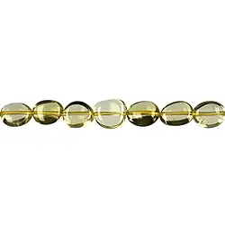 143410604220 Rang de colliers Nuggets plats, Quartz citron jaune (chauffée), 10-12 x 08-10mm | Marco Schreier