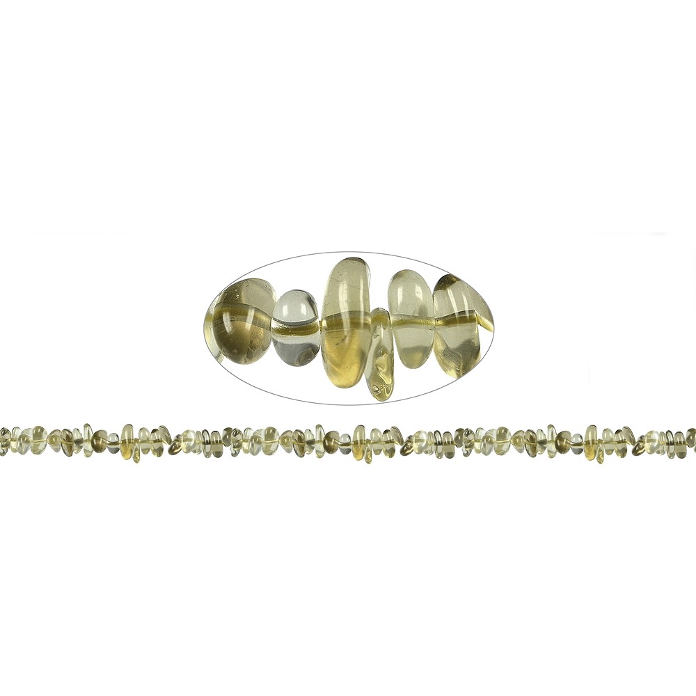 Strang Splitter, Limonenquarz (gebr.), 01-03 x 03-08mm (88cm) | Marco Schreier