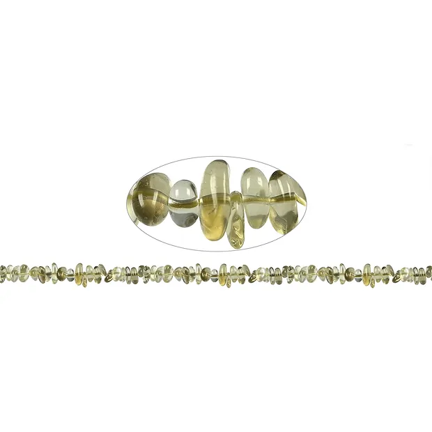 Rang de collier éclat, Quartz citron jaune (chauffée), 01-03 x 03-08mm (88cm) | Marco Schreier