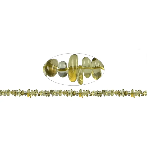 Rang de colliers éclats, Quartz citron jaune (chauffée), 03-05 x 05-10mm | Marco Schreier