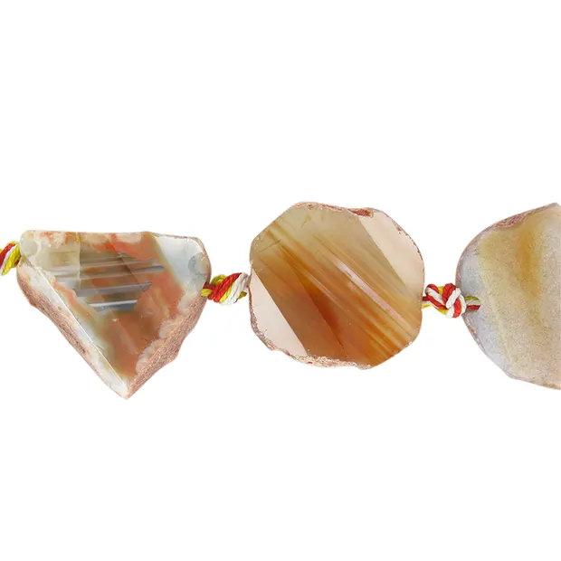 Strand of free-form Slabs, Agate (pink), 30-35 x 25-30 x 10-12mm | Marco Schreier