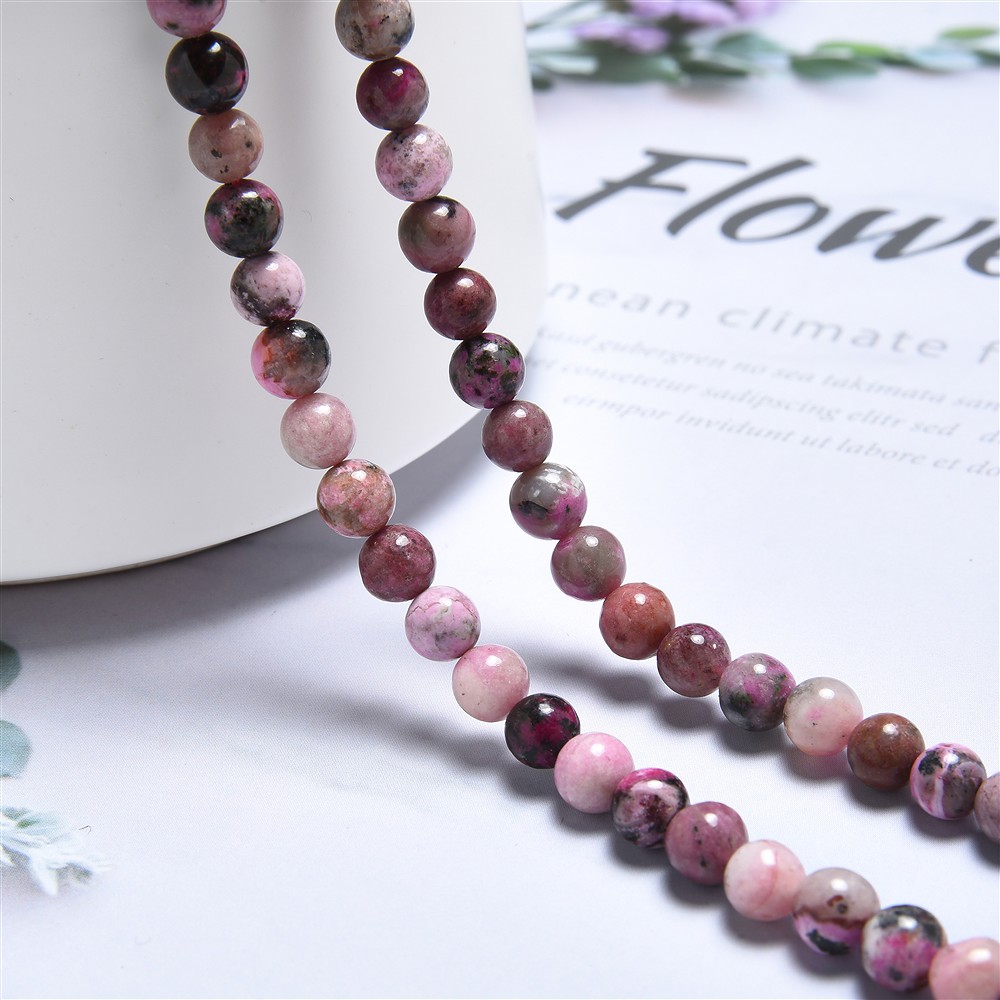 Fili di perle di calcite (calcite cobalto), 05 - 06 mm | Marco Schreier