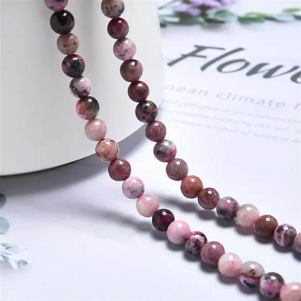 Rang de collier boules, calcite (calcite cobalt), 05 - 06mm | Marco Schreier