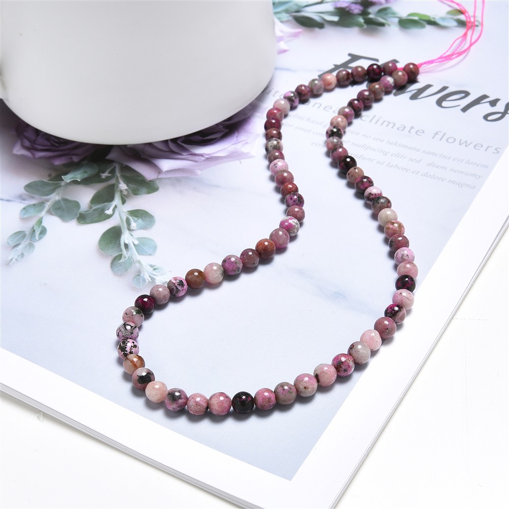 Fili di perle di calcite (calcite cobalto), 05 - 06 mm | Marco Schreier