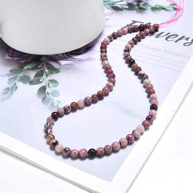 Rang de collier boules, calcite (calcite cobalt), 05 - 06mm | Marco Schreier