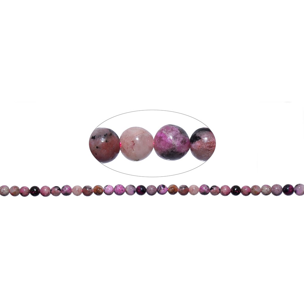 Fili di perle di calcite (calcite cobalto), 05 - 06 mm | Marco Schreier