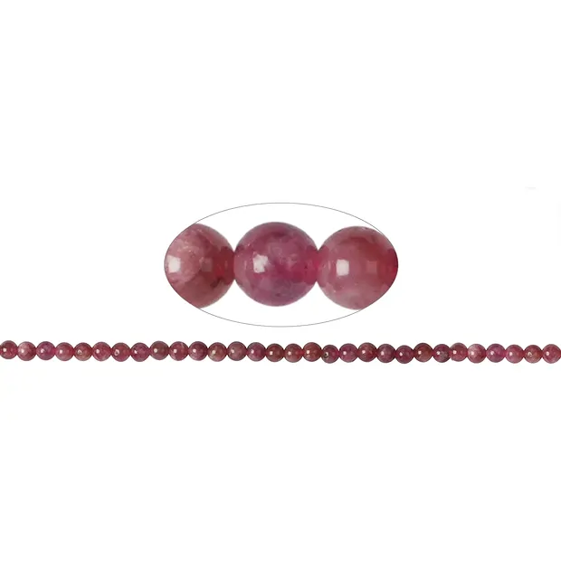 Strang Kugeln, Turmalin (rosa), 05mm | Schreier Edelsteine, Heilsteine & Schmuck