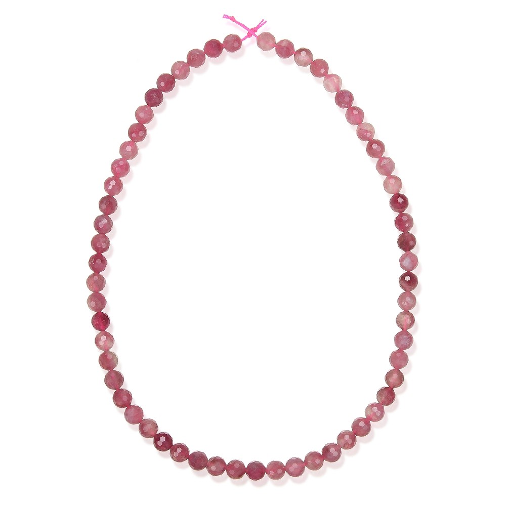String Beads, Tourmaline (pink), faceted, 06mm (39cm) | Marco Schreier