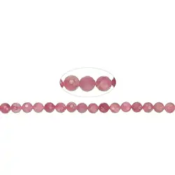 143530106020 String Beads, Tourmaline (pink), faceted, 06mm (39cm) | Marco Schreier