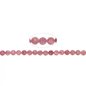 String Beads, Tourmaline (pink), faceted, 06mm (39cm) | Marco Schreier
