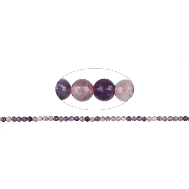 Strang Kugeln, Turmalin (rosa), 05,5 - 06mm (39cm) | Marco Schreier