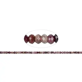 Strang Button, Turmalin (rosa), facettiert, 04mm | Marco Schreier