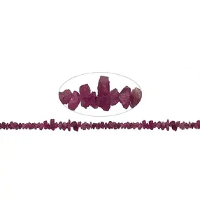 Rang de colliers éclats bruts, tourmaline (rose), mat, 04 - 08mm | Marco Schreier