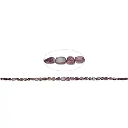 143530708621 Rang de colliers Nuggets, tourmaline (rose), 08-15 x 07-10mm, avec dégradé (50cm) | Marco Schreier