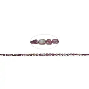 Fili di pepite, tormalina (rosa), 08-15 x 07-10 mm, sfumatura (50 cm) | Marco Schreier