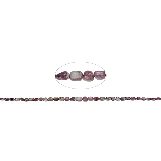 Fili di pepite, tormalina (rosa), 08-15 x 07-10 mm, sfumatura (50 cm) | Marco Schreier