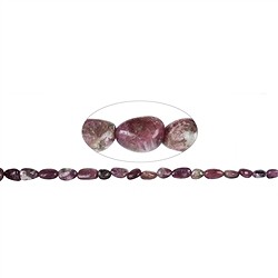 143530729121 Tira de pepitas, turmalina (rosa), 15-20 x 08-13mm, con degradado (50cm) | Marco Schreier