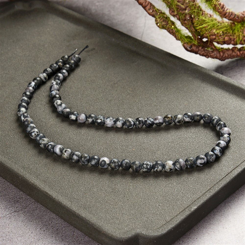 Rang de collier boules, Gabbro (Mystic Merlinite), mat, 06mm | Marco Schreier