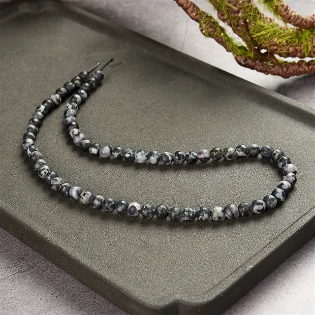 Strang Kugeln, Gabbro (Mystic Merlinite), matt, 06mm | Marco Schreier