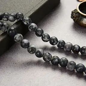 Cuentas de piedras preciosas, Gabbro (MerlinitaMística), mate, 06mm | Marco Schreier