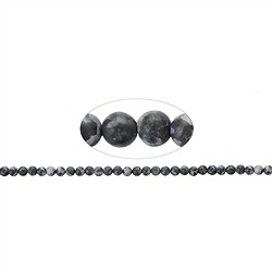 143560100510 String Beads, Gabbro (Mystic Merlinite), matt, 06mm | Marco Schreier