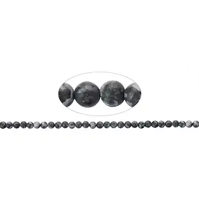 Cuentas de piedras preciosas, Gabbro (MerlinitaMística), mate, 06mm | Marco Schreier