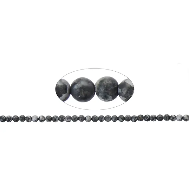 String Beads, Gabbro (Mystic Merlinite), matt, 06mm | Marco Schreier